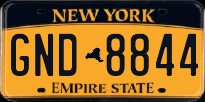 NY license plate GND8844