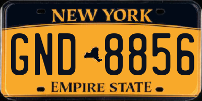 NY license plate GND8856