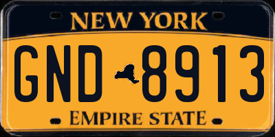 NY license plate GND8913