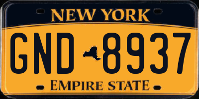 NY license plate GND8937