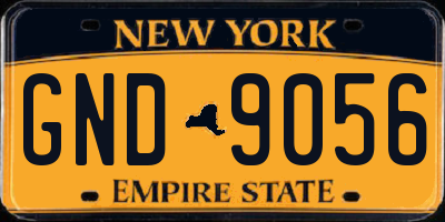 NY license plate GND9056