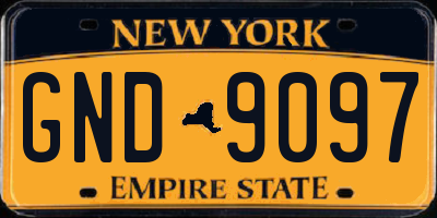 NY license plate GND9097
