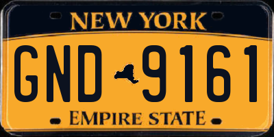 NY license plate GND9161