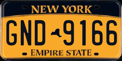 NY license plate GND9166