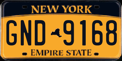 NY license plate GND9168