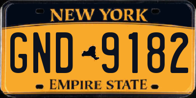 NY license plate GND9182