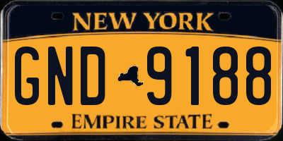 NY license plate GND9188