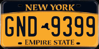 NY license plate GND9399