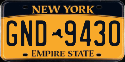 NY license plate GND9430