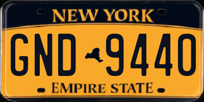 NY license plate GND9440