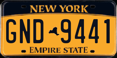 NY license plate GND9441