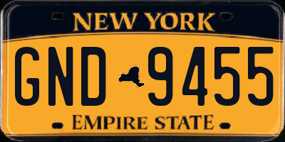 NY license plate GND9455