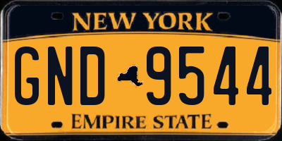 NY license plate GND9544