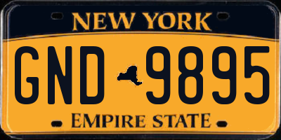 NY license plate GND9895