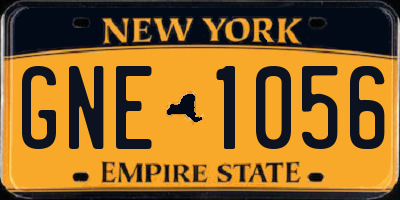 NY license plate GNE1056