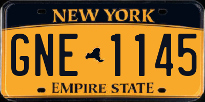 NY license plate GNE1145