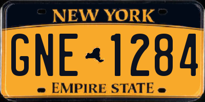 NY license plate GNE1284