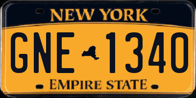 NY license plate GNE1340