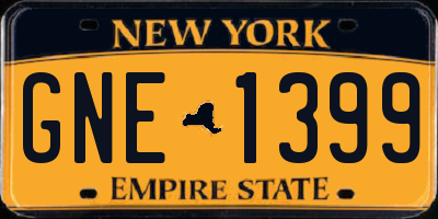 NY license plate GNE1399
