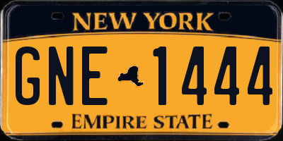 NY license plate GNE1444