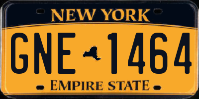 NY license plate GNE1464