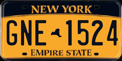 NY license plate GNE1524