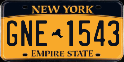 NY license plate GNE1543