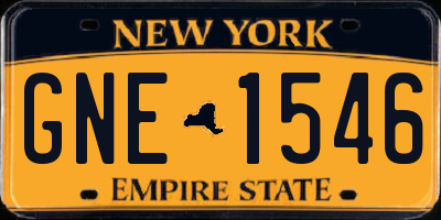 NY license plate GNE1546