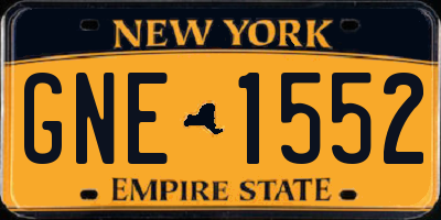 NY license plate GNE1552