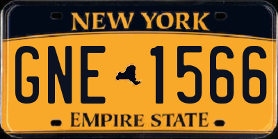 NY license plate GNE1566