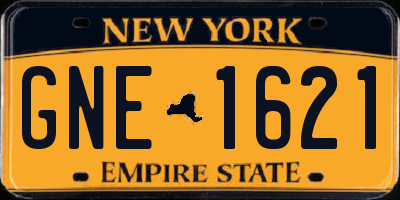 NY license plate GNE1621