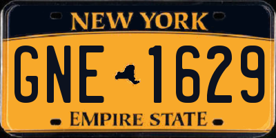 NY license plate GNE1629