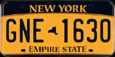 NY license plate GNE1630