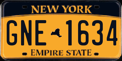 NY license plate GNE1634