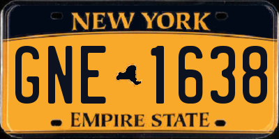 NY license plate GNE1638