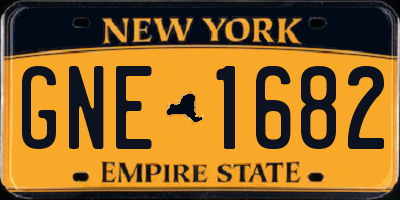 NY license plate GNE1682