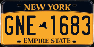 NY license plate GNE1683