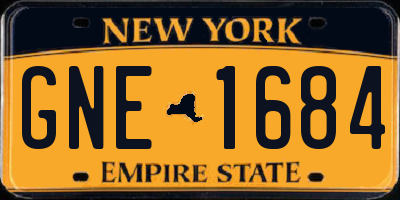 NY license plate GNE1684