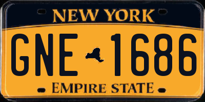 NY license plate GNE1686
