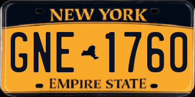 NY license plate GNE1760