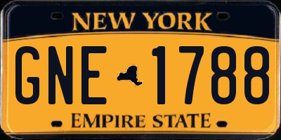 NY license plate GNE1788