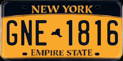 NY license plate GNE1816