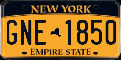 NY license plate GNE1850