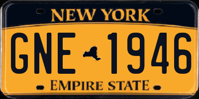 NY license plate GNE1946