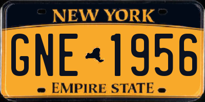 NY license plate GNE1956