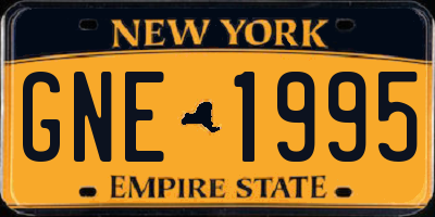NY license plate GNE1995
