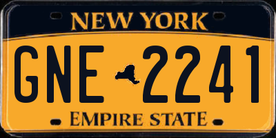 NY license plate GNE2241