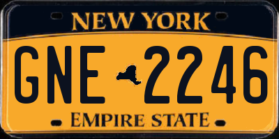 NY license plate GNE2246