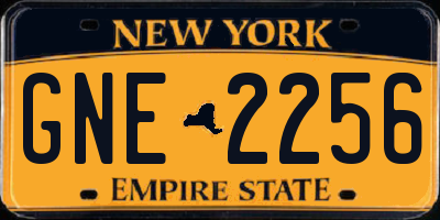 NY license plate GNE2256