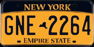 NY license plate GNE2264